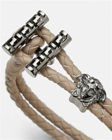 versace medusa plaque bracelet|Versace Medusa braided bracelet.